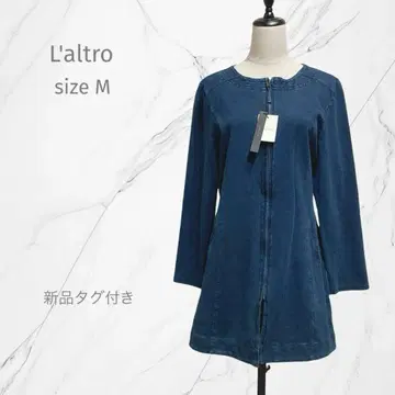 [ Laltro 라르토로 ] 택 포함 새상품 데님풍 집업 튜닉 [ M ]