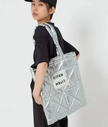 CITEN 실버 토트백 퀼팅