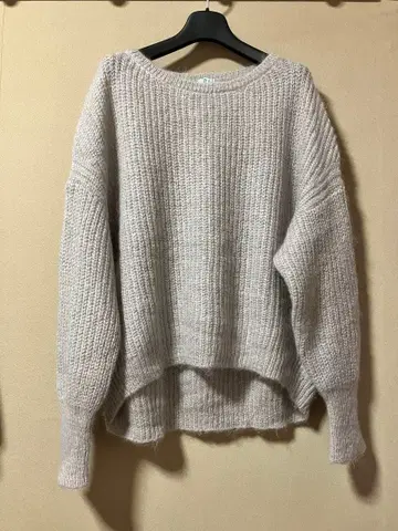 IENA 모헤어 혼방 보트넥 와이드 풀오버 모헤어 니트 이에나 일본제