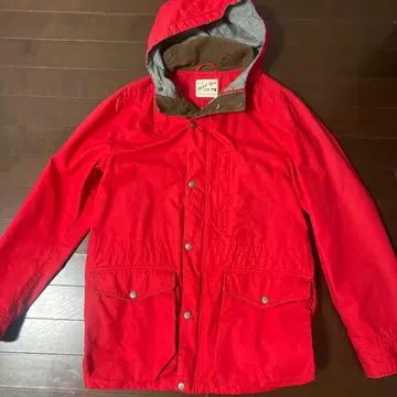 GLOBAL WORK 빨간색 후드 부착 자켓