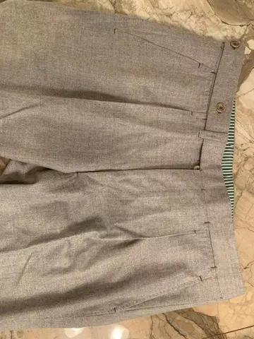 엄브로 라이트 그레이 1 플리츠 슬랙스