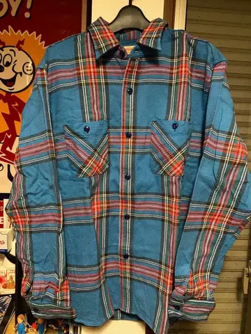 SUGAR CANE 체크 무늬 플란넬 셔츠 L