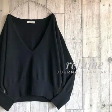JOURNAL STANDARD relume 캐시미어 혼방 울 니트 블랙