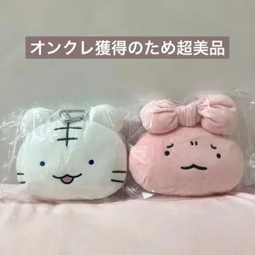 화이트 타이거와 블랙 타이거 봉제 인형 패스케이스 파우치 토끼 선생님