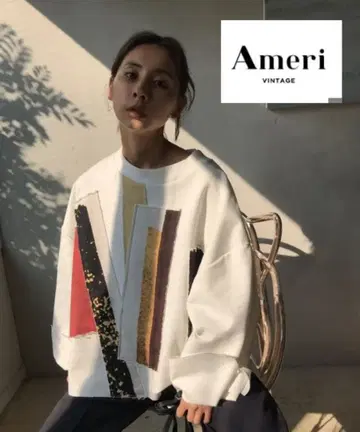 완판템! [Ameri] FUDE ART TOPS 맨투맨 화이트