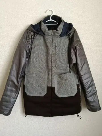 08sircus 그레이 후드 부착 다운 자켓