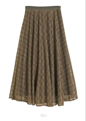 패턴 스커트 체크 무늬 COQULE