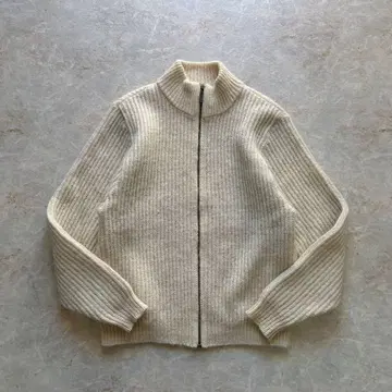 80s USA제 L.L.Bean 울 알파카 드라이버 니트 지퍼