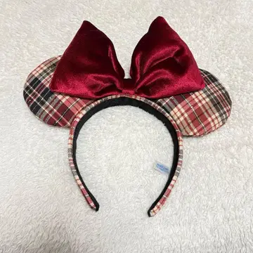 도쿄 디즈니 리조트 체크 무늬 머리띠