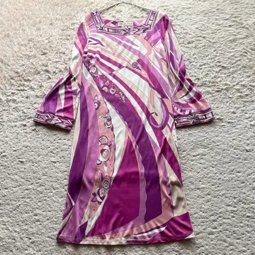 에밀리오 푸치 원피스 푸치 패턴 올 패턴 퍼플 40 사이즈