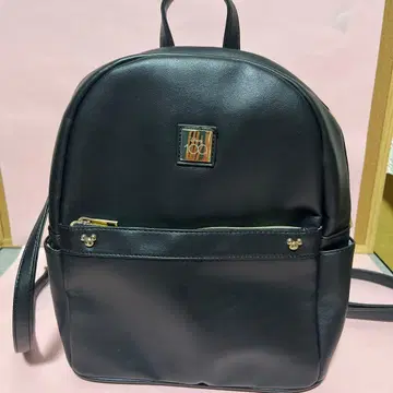 디즈니 블랙 합성 피혁 백팩