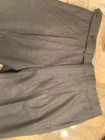 엄브로 라이트 그레이 1 플리츠 슬랙스