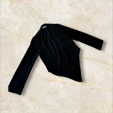 립 서비스 긴팔 가디건 M 사이즈 얇은 소재 블랙