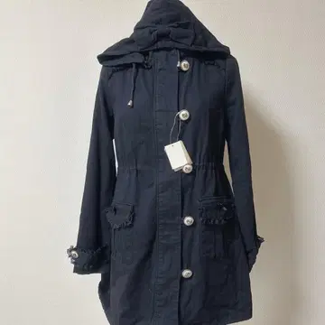 택 포함 TRALALA 코트 빅 리본 네이비 컬러 트랄라 리즈리사