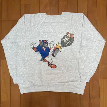 90s USA Hanes 톰과 제리 맨투맨 양면 프린트