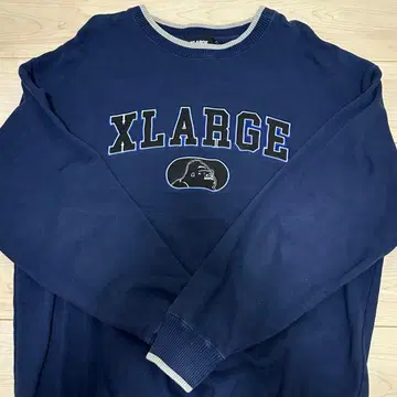 XLARGE 펠트 로고 맨투맨 네이비 L 사이즈