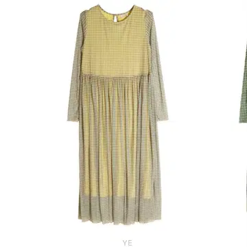 체크 무늬 시어 원피스 COQULE NUMPH