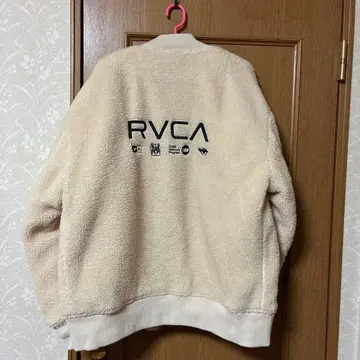 RVCA 리버서블 플리스 자켓 크림색