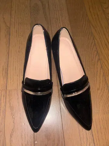 블랙 스틸레토 펌프스 38