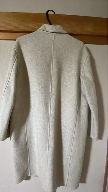 아이보리 롱 코트 울 느낌