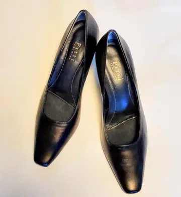 23cm 피티 Pitti 블랙 스틸레토 하이힐 천연 가죽
