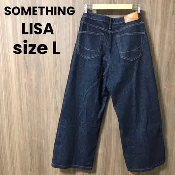 새상품급 SOMETHING 썸씽 LISA 와이드 데님 팬츠 일본제 L