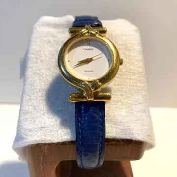 CASIO 골드/블루 쿼츠 손목시계