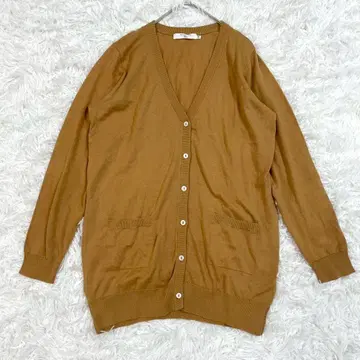 사만다 모스모스 블루 SM2 니트 가디건 V넥 M 카멜