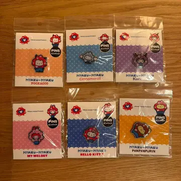 만박 미야쿠미야쿠 산리오 핀 배지 EXPO 세트 키티 시나모롤