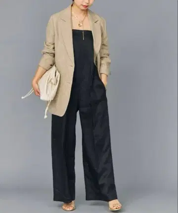 바빌론 헤비 린넨 자켓 싱글 테일러드 베이지