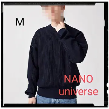 NANO universe [새상품급] LB.03/시스루 편직 크루넥 니트