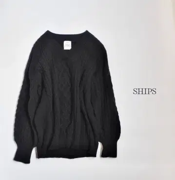 SHIPS V넥 니트 해밀턴 울