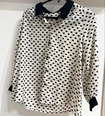 E 하이픈 월드 갤러리 고양이 패턴 긴팔 셔츠 캣