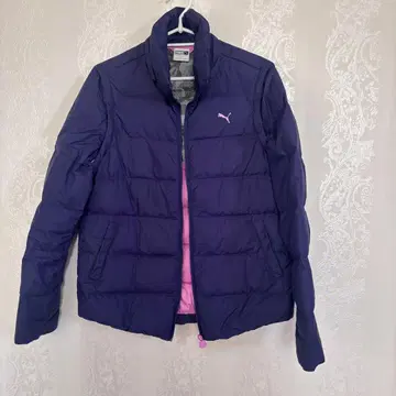 PUMA 네이비 보라색 다운 자켓