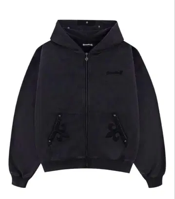 SUPPLIER Fleur Leather Patch Zip Hoodie
