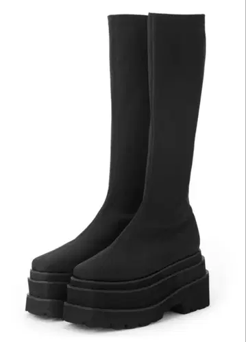 GRL 스트레치 플랫 통굽 롱 부츠[gd1586] 23.5cm