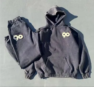 9090 네이비 후드 부착 셋업 L