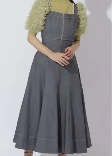 앙데팡당 2way 데님 셋업 라이트 그레이 미사용 새상품 니트 포함