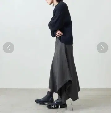 MARW UNITED ARROWS 비대칭 스커트