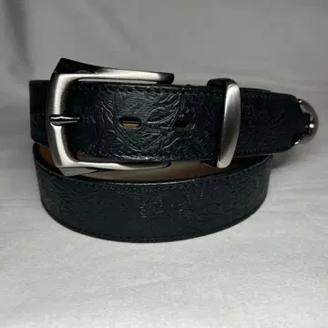 천연 가죽 플라워 엠보싱 웨스턴 벨트 스터드 캐주얼 가죽