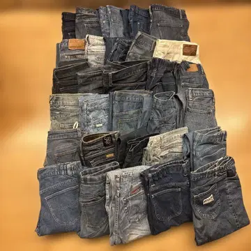 데님 청바지 묶음 판매 30벌 청바지 리메이크 핸드메이드 1
