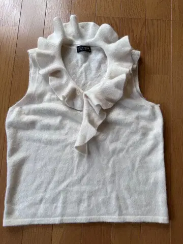 TESTA VIERA 캐시미어 니트 베스트 M 화이트