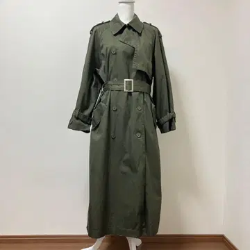 로트레아몽 롱 트렌치코트 카키 가을 성인 고급 멋진 맥시