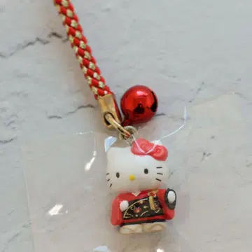 [초 레어] 신슈 한정판 젠코지 버전 지역 한정 키티 스트랩 끈 장식