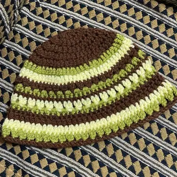 크러셔 모자 -브라운 그린-