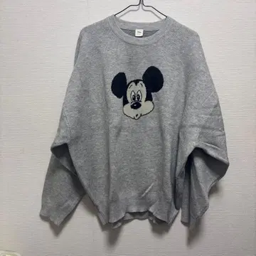 미키마우스 그레이 스웨터