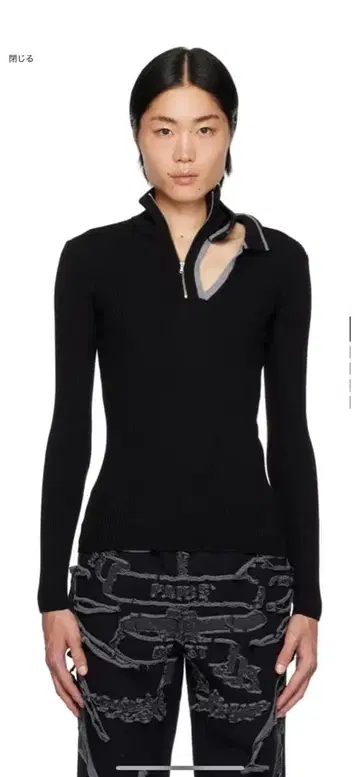 Y/Project Black & Gray Fitted Sweater