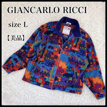 플리스 자켓 겉옷 아우터 긴팔 점퍼 집업 L 화려한