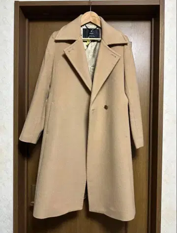 [ 새상품급 ] INED 이네드 캐시미어 100% 롱 코트 히요쿠 스티치