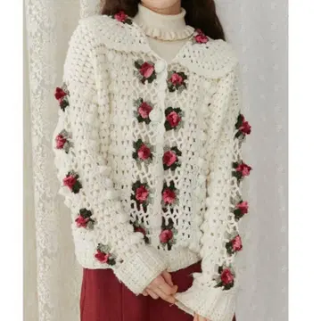 merry jenny 메리제니 크로셰 가디건 ( 아이보리 )